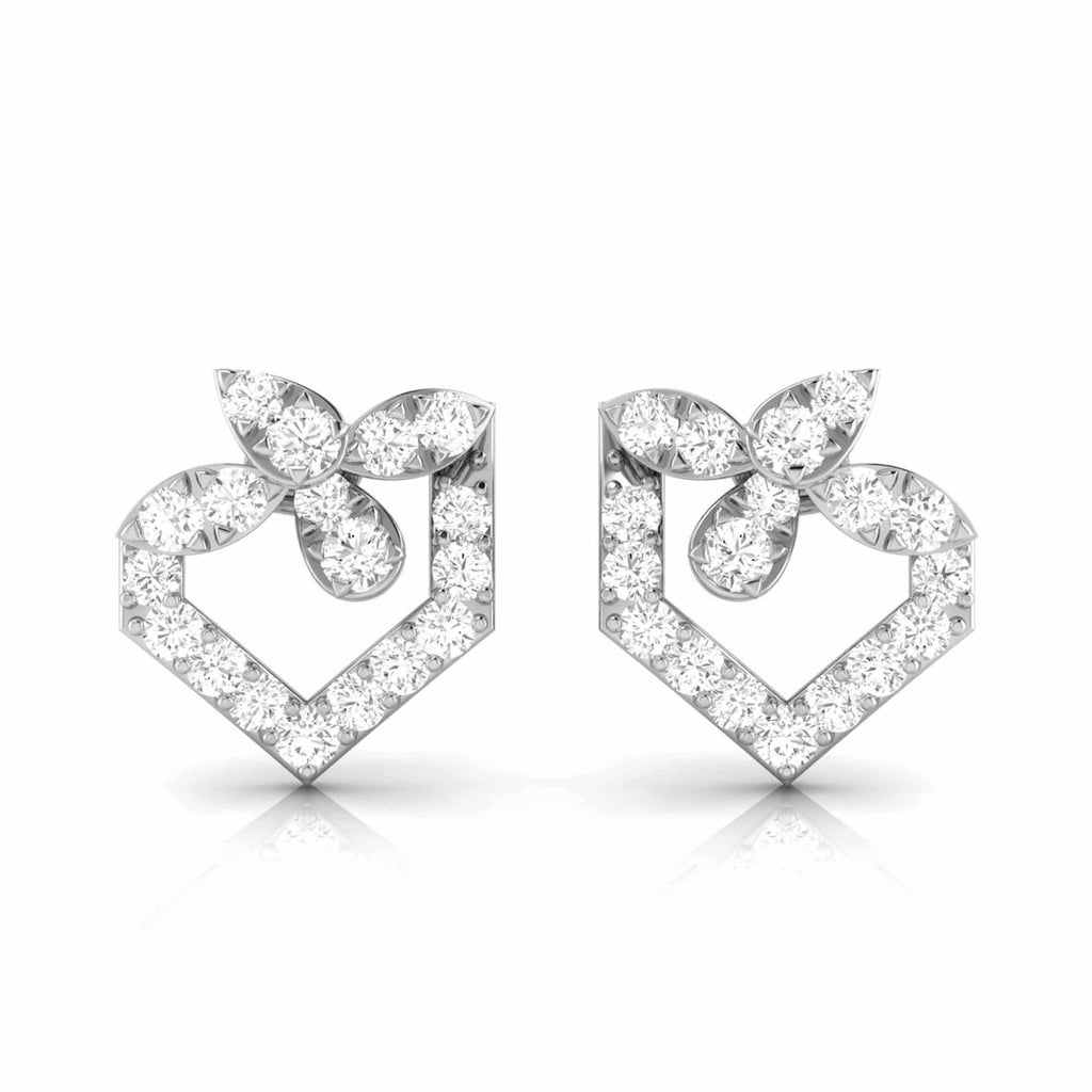 Platinum Fashionable Diamond Earrings for Women JL PT E OLS 15  VVS-GH Jewelove.US