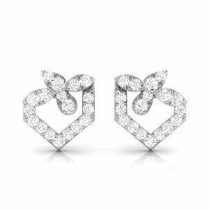 Platinum Fashionable Diamond Earrings for Women JL PT E OLS 15
