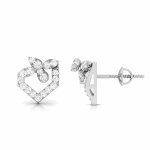 Platinum Fashionable Diamond Earrings for Women JL PT E OLS 15