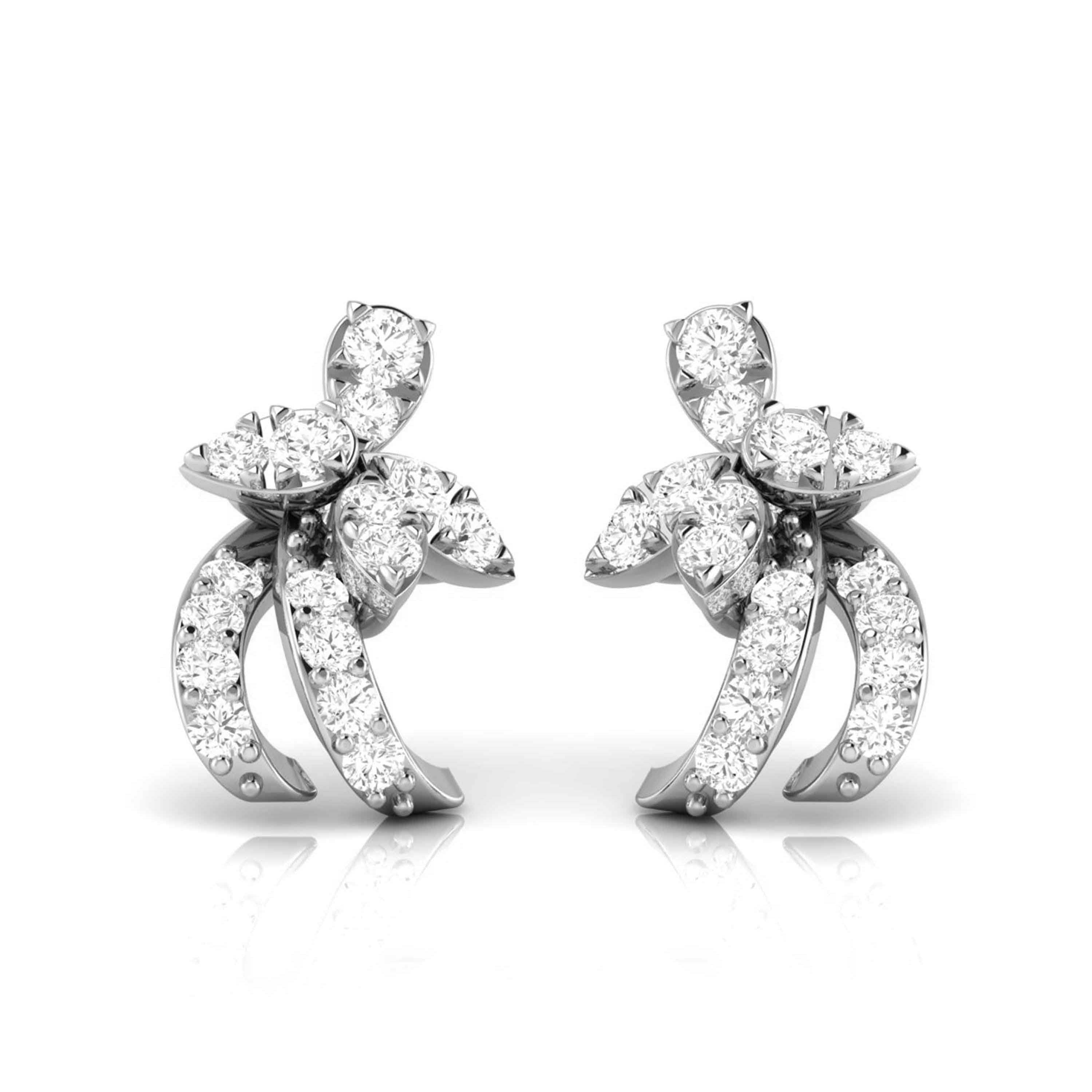 Beautiful Platinum Diamond Earrings for Women JL PT E OLS 16