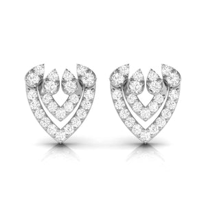 Designer Fashionable Platinum Diamond Earrings for Women JL PT E OLS 17   Jewelove.US