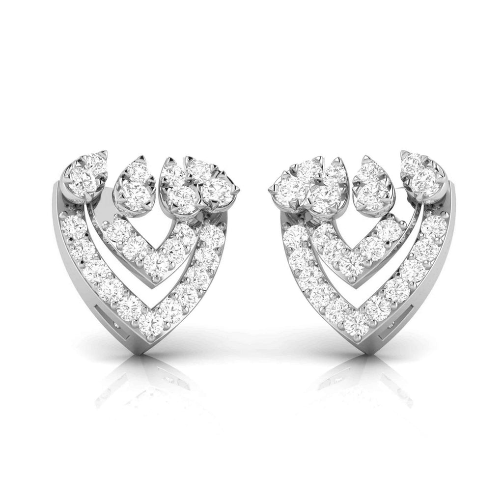 Designer Fashionable Platinum Diamond Earrings for Women JL PT E OLS 17  VVS-GH Jewelove.US