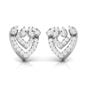 Designer Fashionable Platinum Diamond Earrings for Women JL PT E OLS 17  VVS-GH Jewelove.US