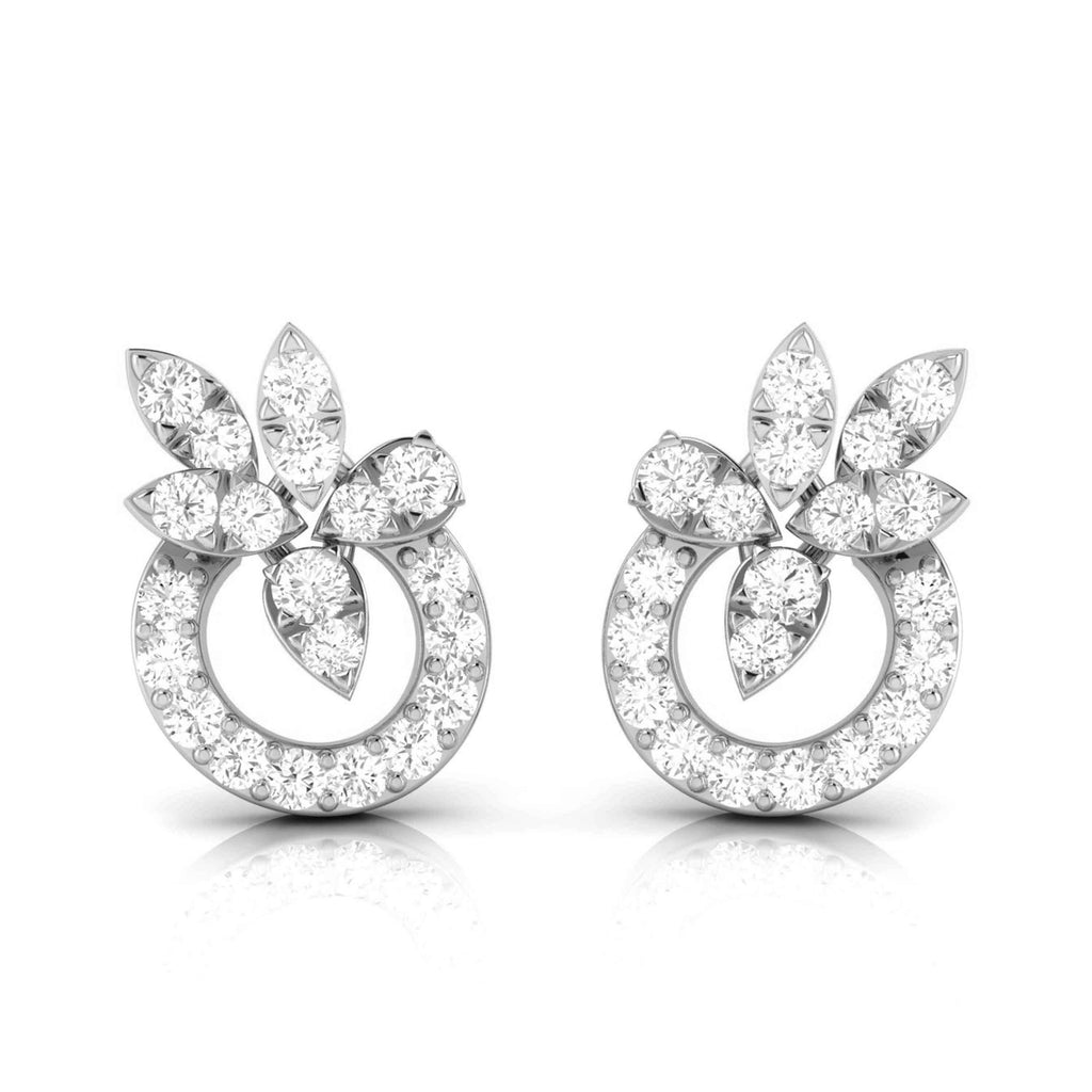 New Fashionable Platinum Diamond Earrings for Women JL PT E OLS 19  VVS-GH Jewelove.US