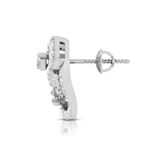 Designer Platinum Diamond Earrings for Women JL PT E OLS 21