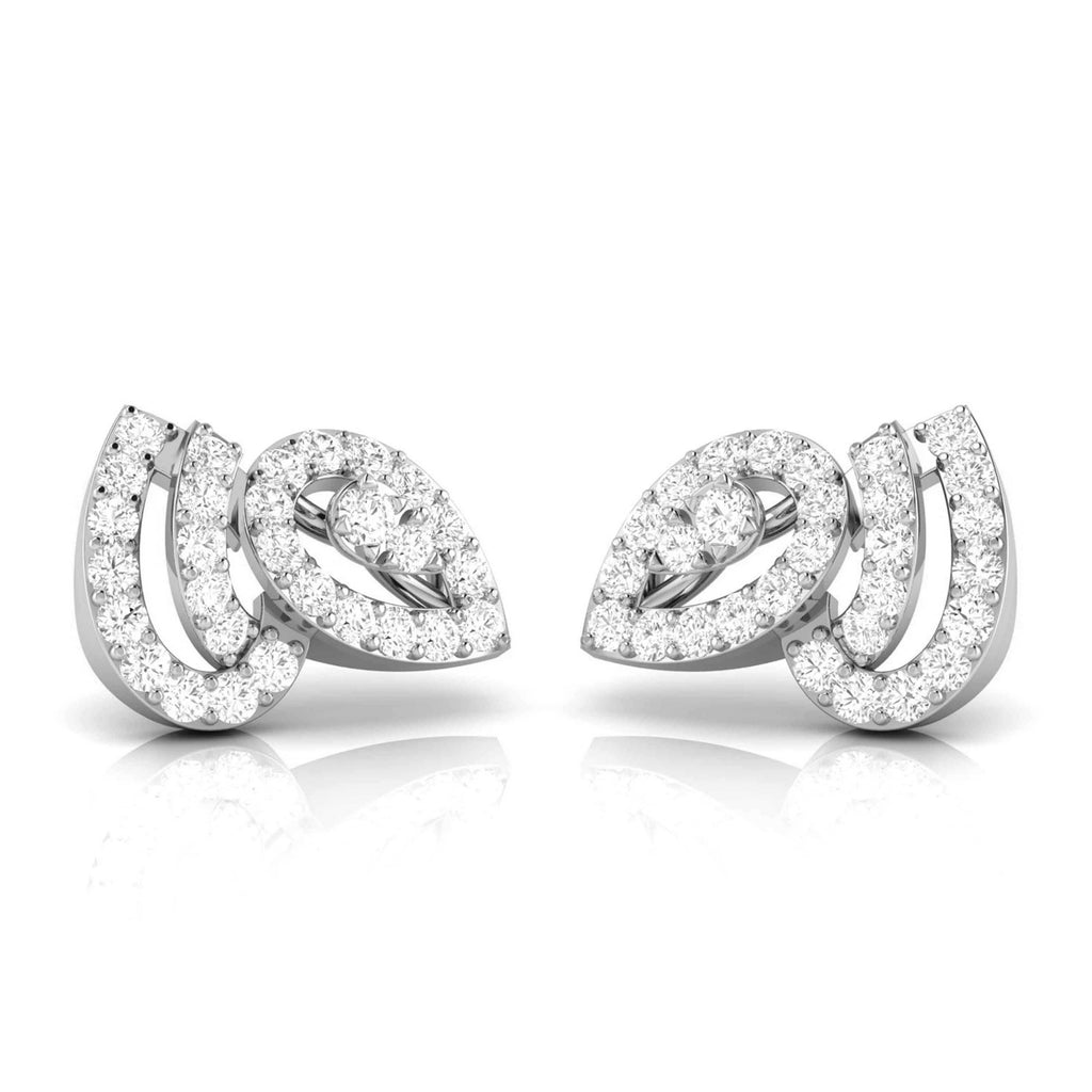 Designer Platinum Diamond Earrings for Women JL PT E OLS 22  VVS-GH Jewelove.US