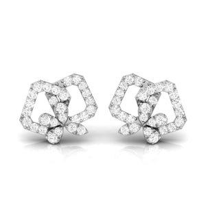Designer Platinum Diamond Earrings for Women JL PT E OLS 24