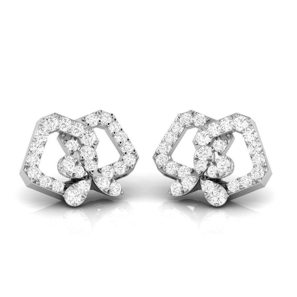 Designer Platinum Diamond Earrings for Women JL PT E OLS 24  VVS-GH Jewelove.US