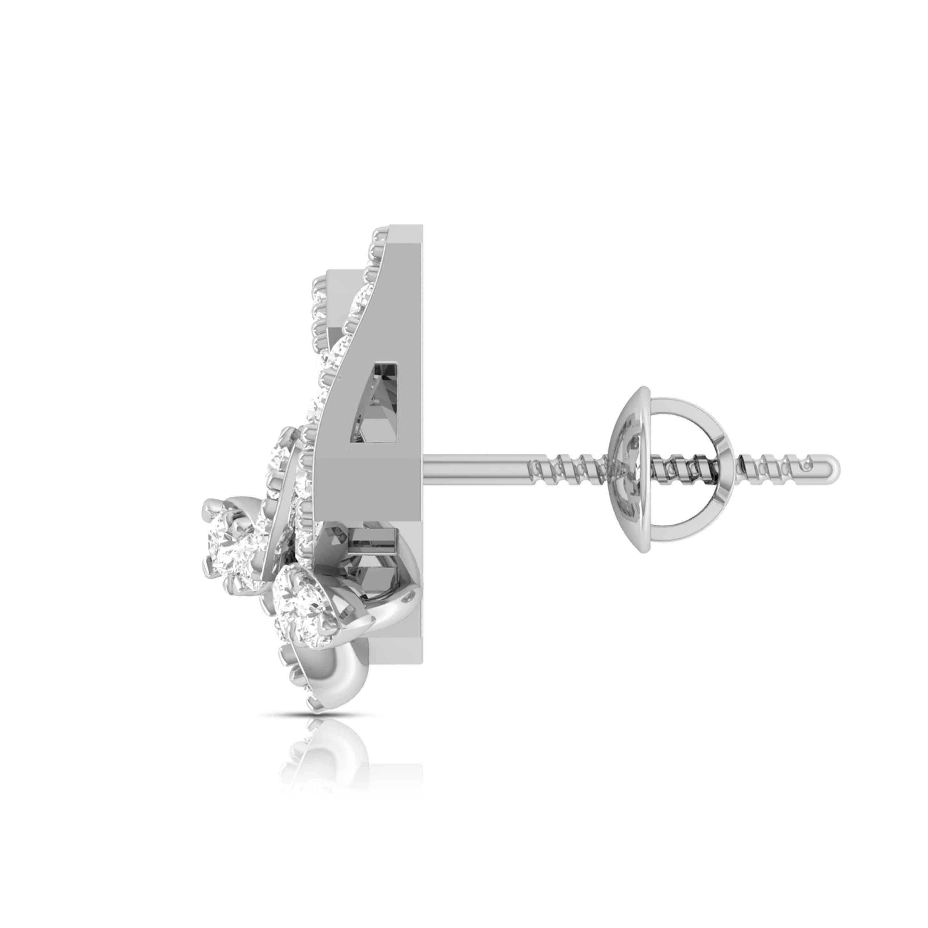 Designer Platinum Diamond Earrings for Women JL PT E OLS 24