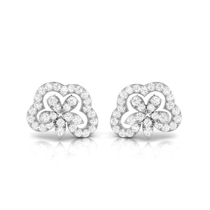 Designer Platinum Diamond Earrings for Women JL PT E OLS 25