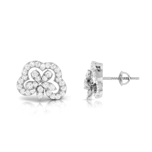 Designer Platinum Diamond Earrings for Women JL PT E OLS 25