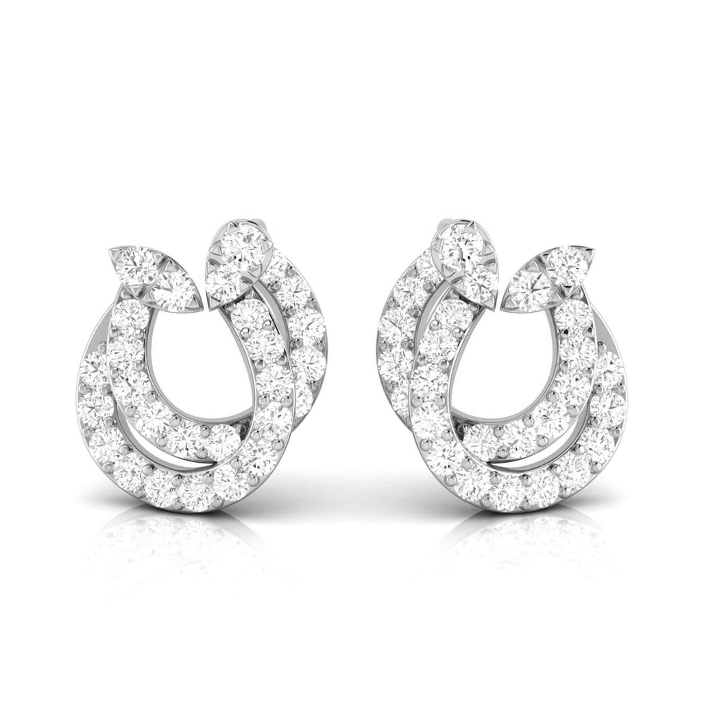 Designer Platinum Diamond Earrings for Women JL PT E OLS 26  VVS-GH Jewelove.US