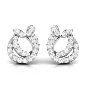 Designer Platinum Diamond Earrings for Women JL PT E OLS 26   Jewelove.US