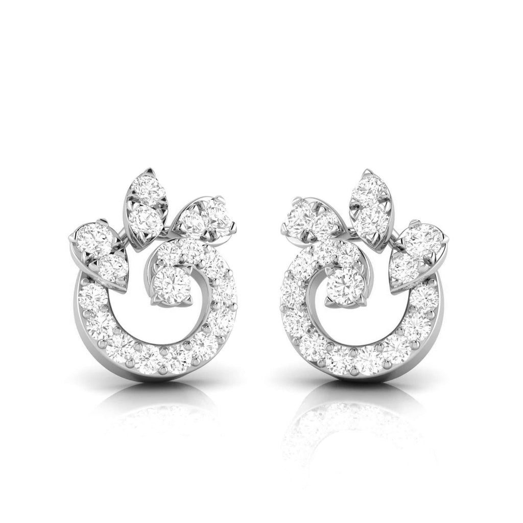 Designer Platinum Diamond Earrings JL PT E OLS 27  VVS-GH Jewelove.US