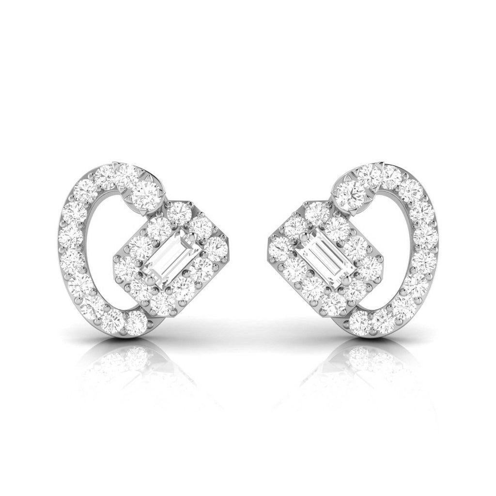 Designer Platinum Diamond Earrings for Women JL PT E OLS 5  VVS-GH Jewelove.US