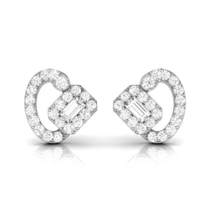 Designer Platinum Diamond Earrings for Women JL PT E OLS 5  VVS-GH Jewelove.US