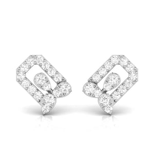 Platinum Fashionable Diamond Earrings for Women JL PT E OLS 6  VVS-GH Jewelove.US