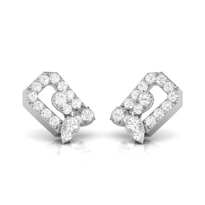 Platinum Fashionable Diamond Earrings for Women JL PT E OLS 6   Jewelove.US