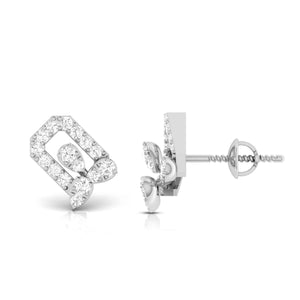 Platinum Fashionable Diamond Earrings for Women JL PT E OLS 6