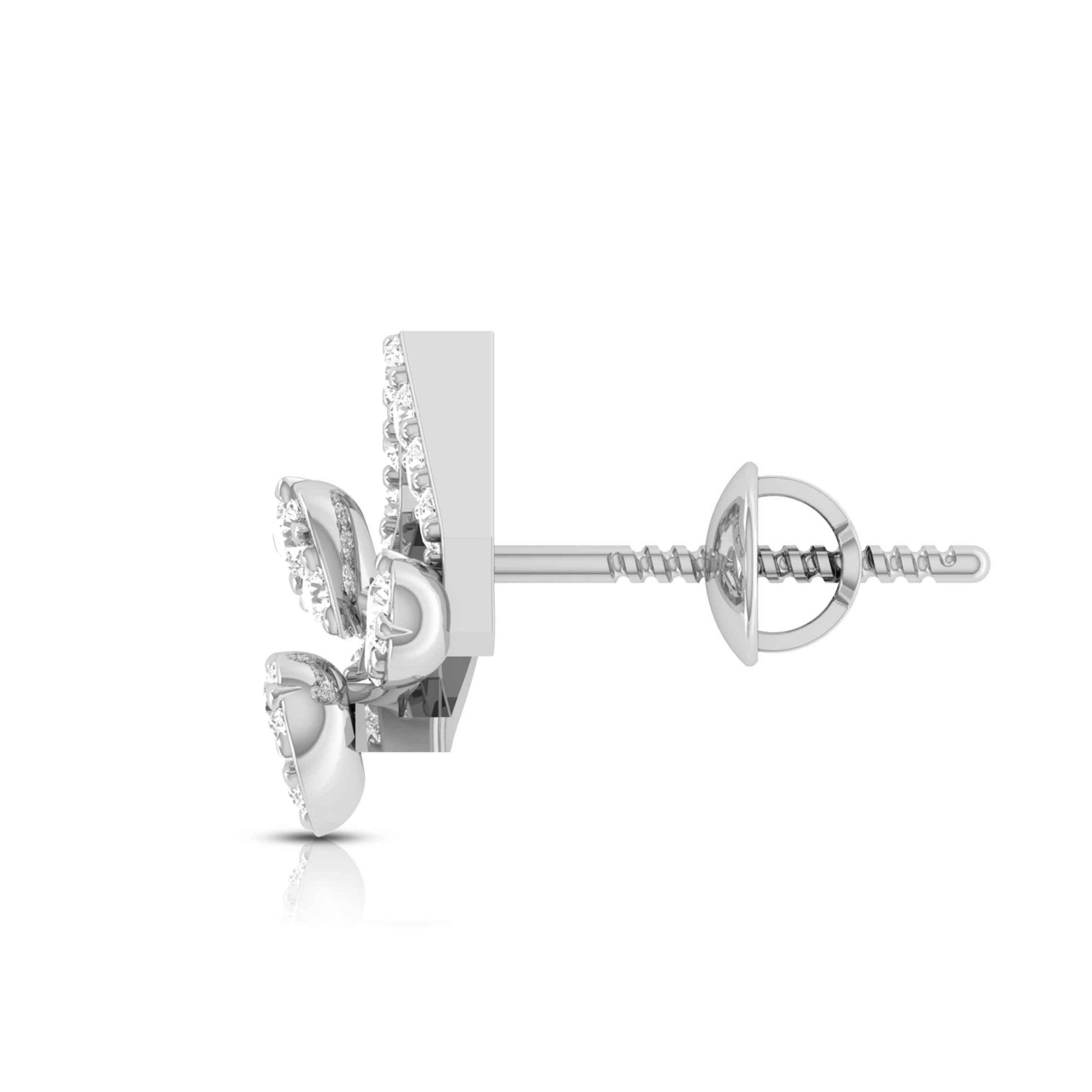 Platinum Fashionable Diamond Earrings for Women JL PT E OLS 6   Jewelove.US
