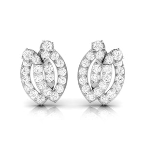 Designer Platinum Diamond Earrings for Women JL PT E OLS 7