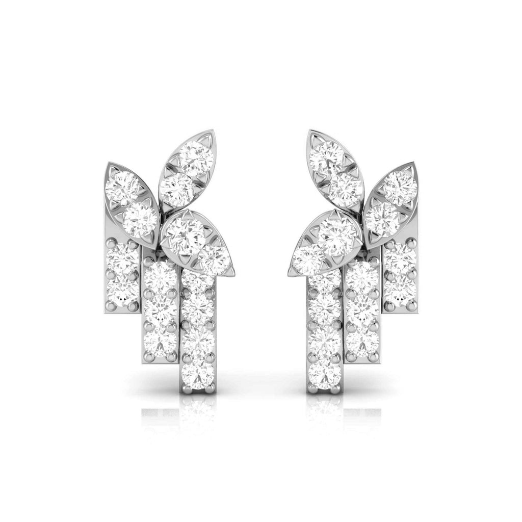 New Fashionable Platinum Diamond Earrings for Women JL PT E OLS 8  VVS-GH Jewelove.US