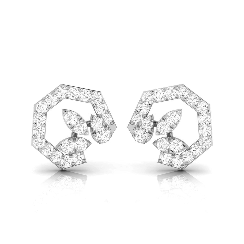 Designer Platinum Diamond Earrings for Women JL PT E OLS 9  VVS-GH Jewelove.US