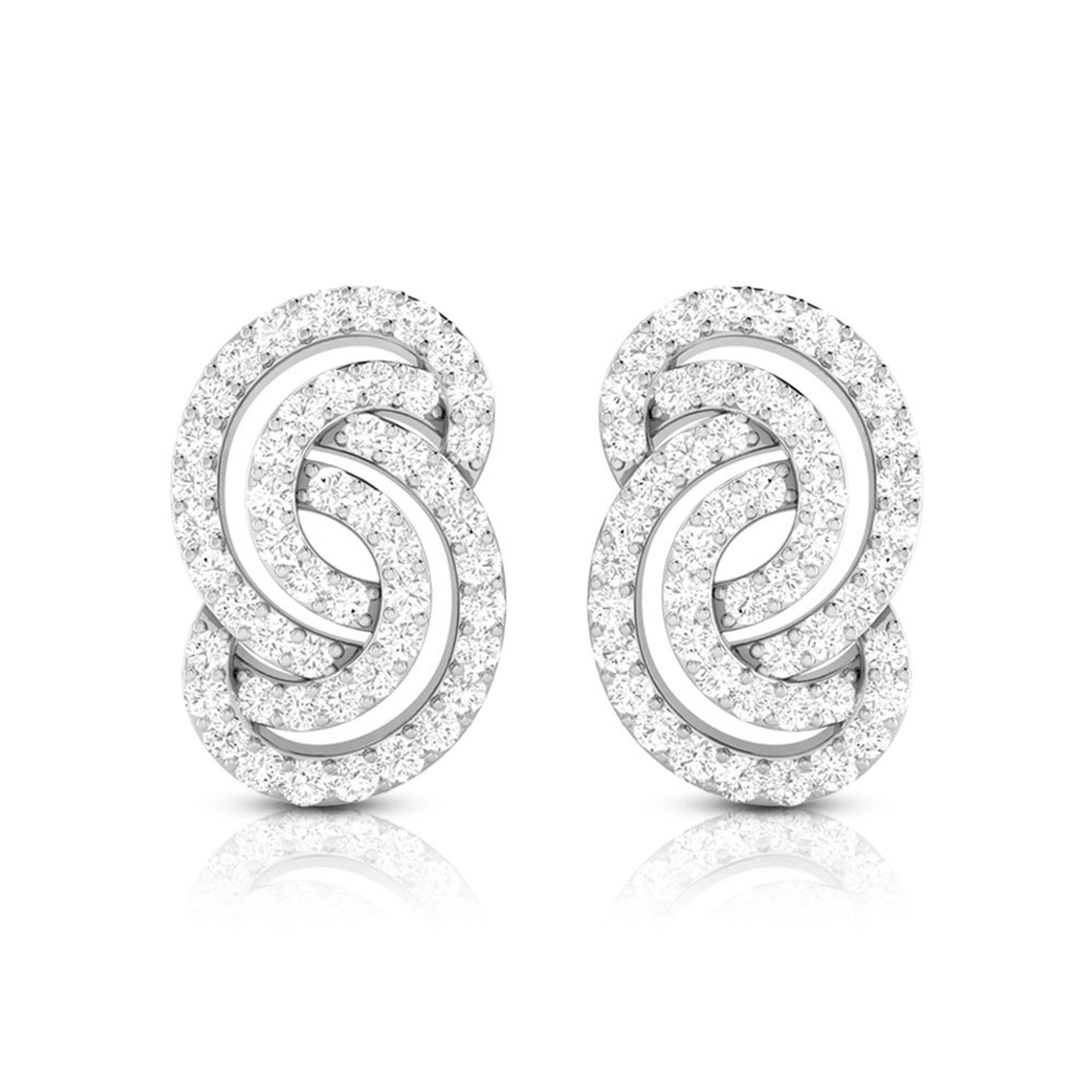 Platinum Earrings with Diamonds for Women JL PT E ST 2020  VVS-GH Jewelove.US