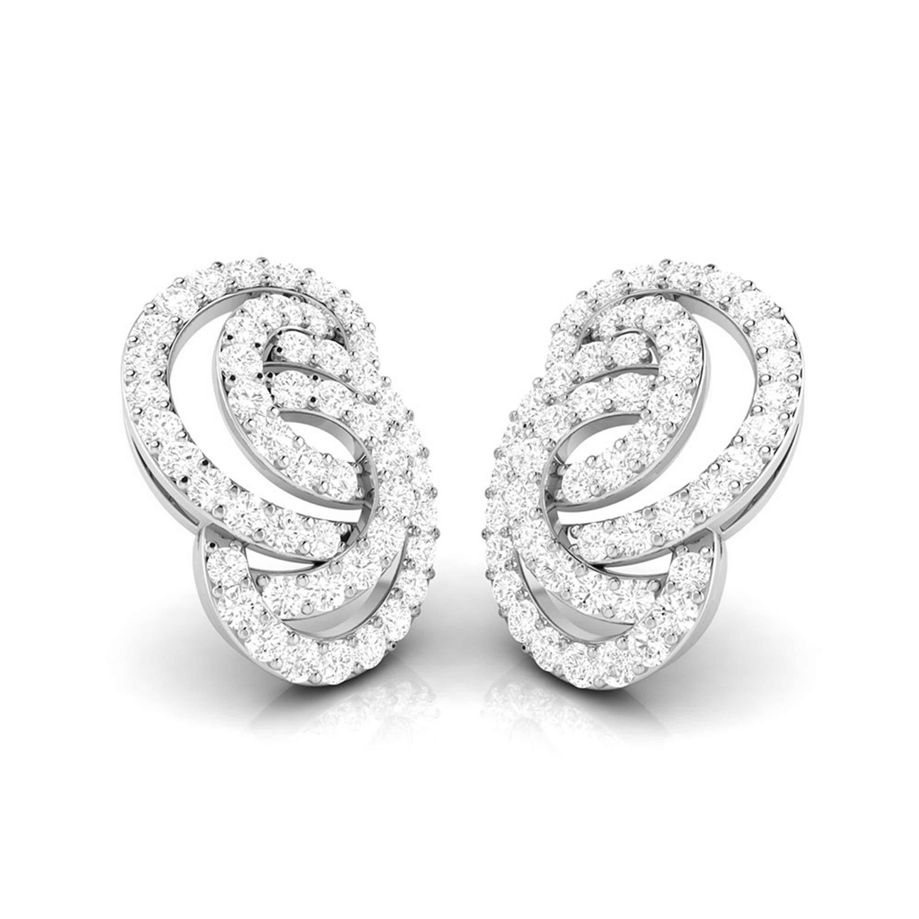 Platinum Earrings with Diamonds for Women JL PT E ST 2020   Jewelove.US