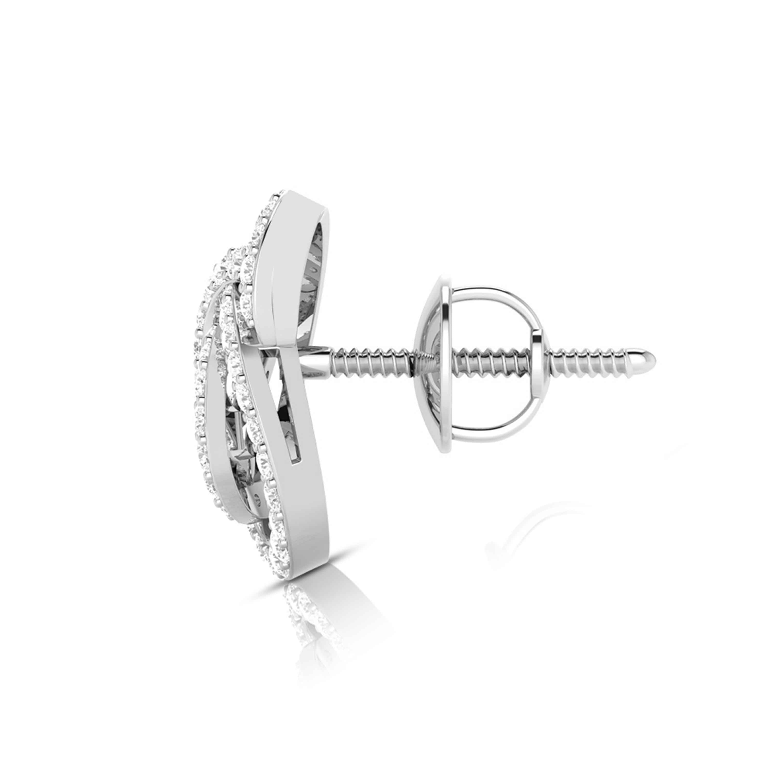 Platinum Earrings with Diamonds for Women JL PT E ST 2020   Jewelove.US