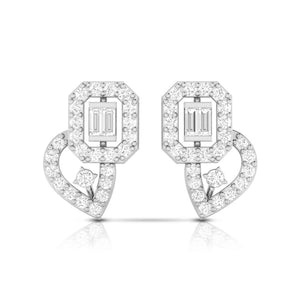 Beautiful Platinum Earrings with Diamonds for Women JL PT E ST 2008   Jewelove.US