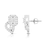 Load image into Gallery viewer, Beautiful Platinum Earrings with Diamonds for Women JL PT E ST 2008   Jewelove.US
