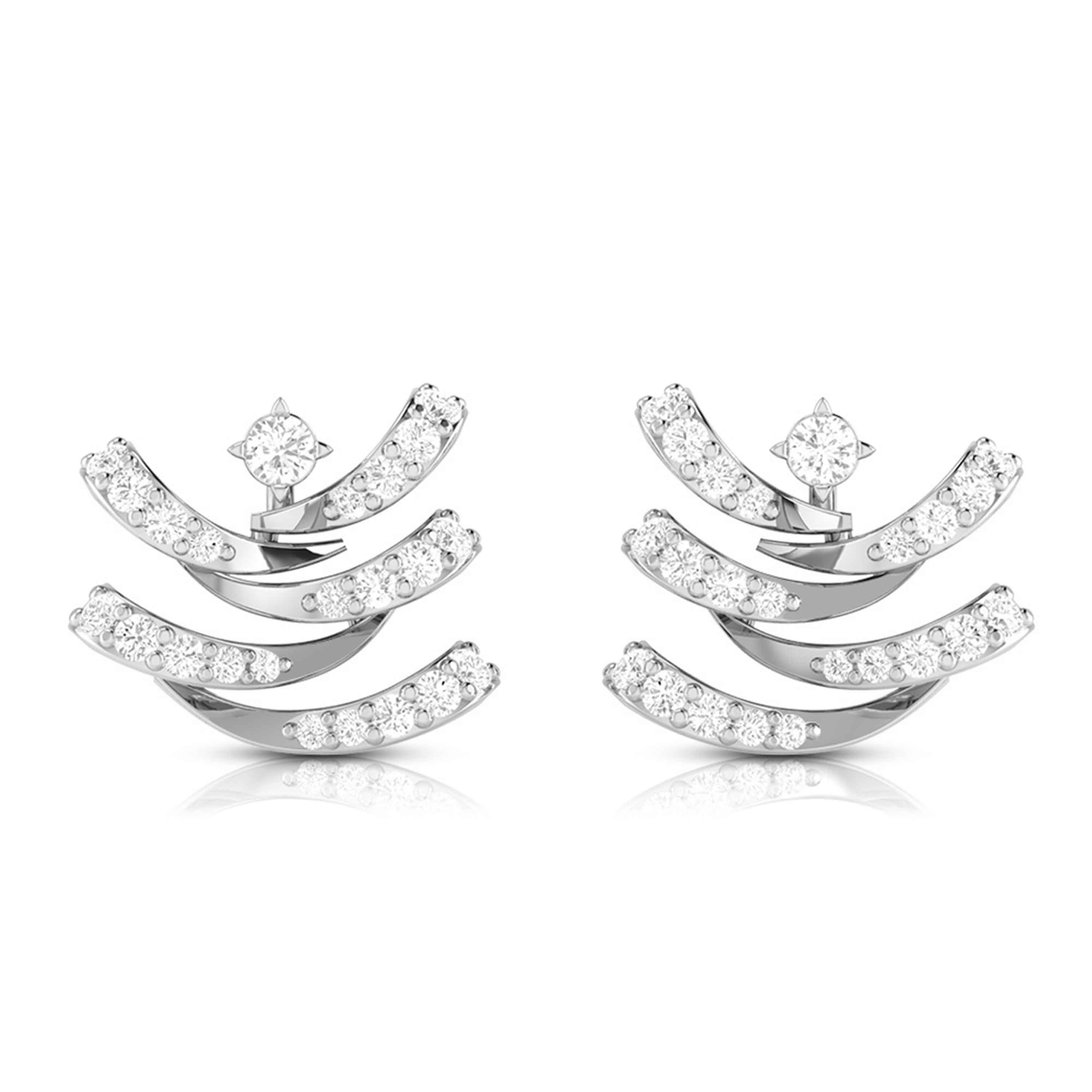 Platinum Earrings with Diamonds JL PT E ST 2010