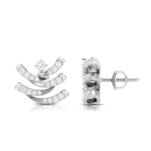 Platinum Earrings with Diamonds JL PT E ST 2010   Jewelove.US