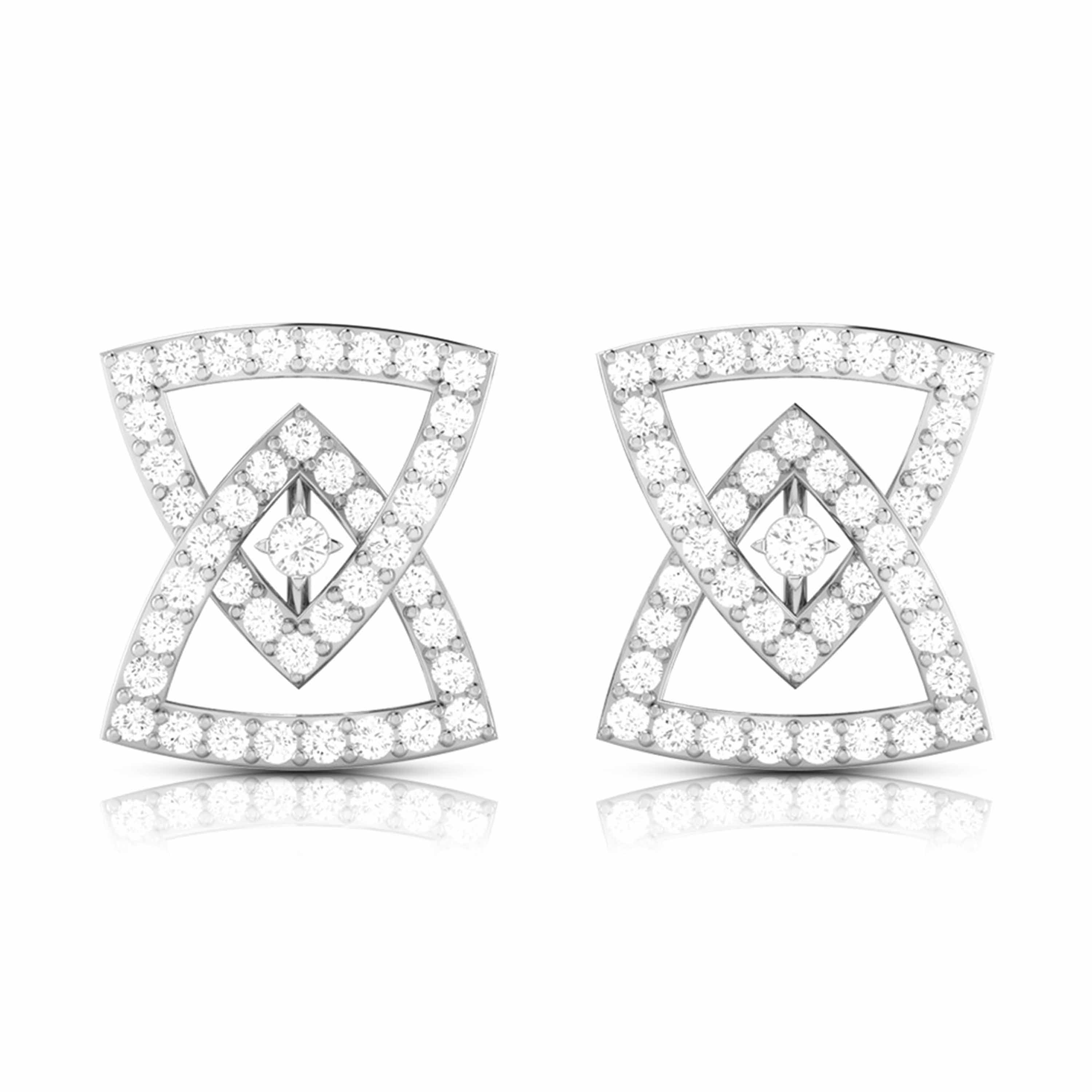 Platinum Earrings with Diamonds fir Women JL PT E ST 2013