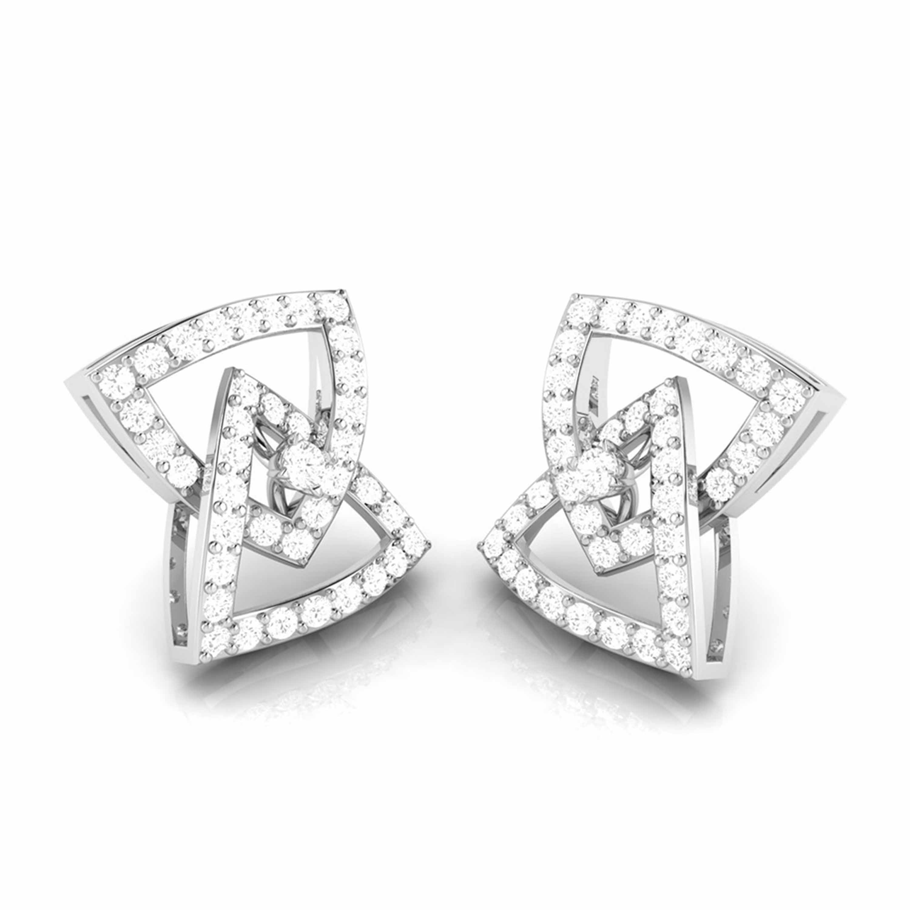 Platinum Earrings with Diamonds fir Women JL PT E ST 2013