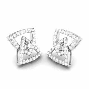 Platinum Earrings with Diamonds fir Women JL PT E ST 2013