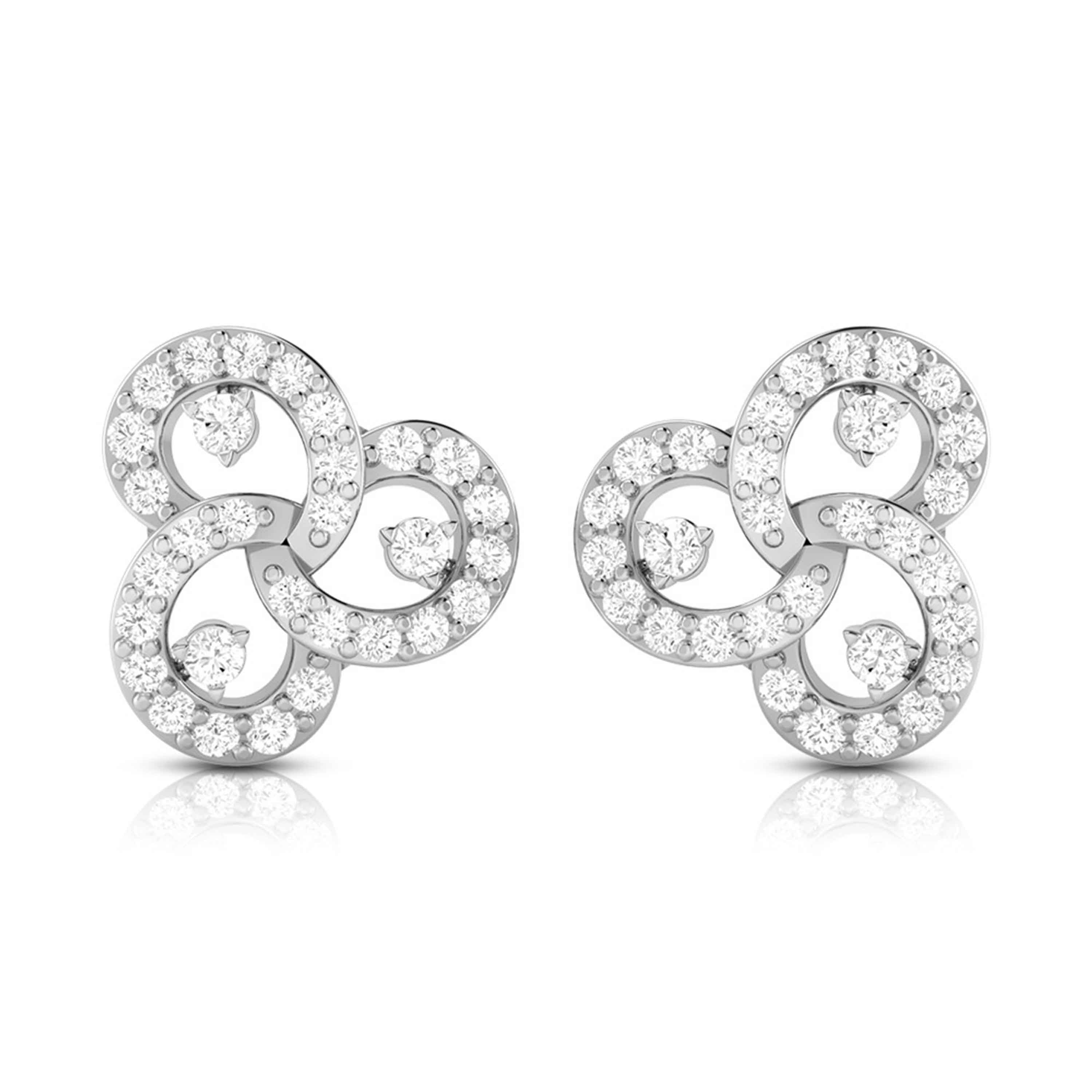 Platinum Earrings with Diamonds for Women JL PT E ST 2016