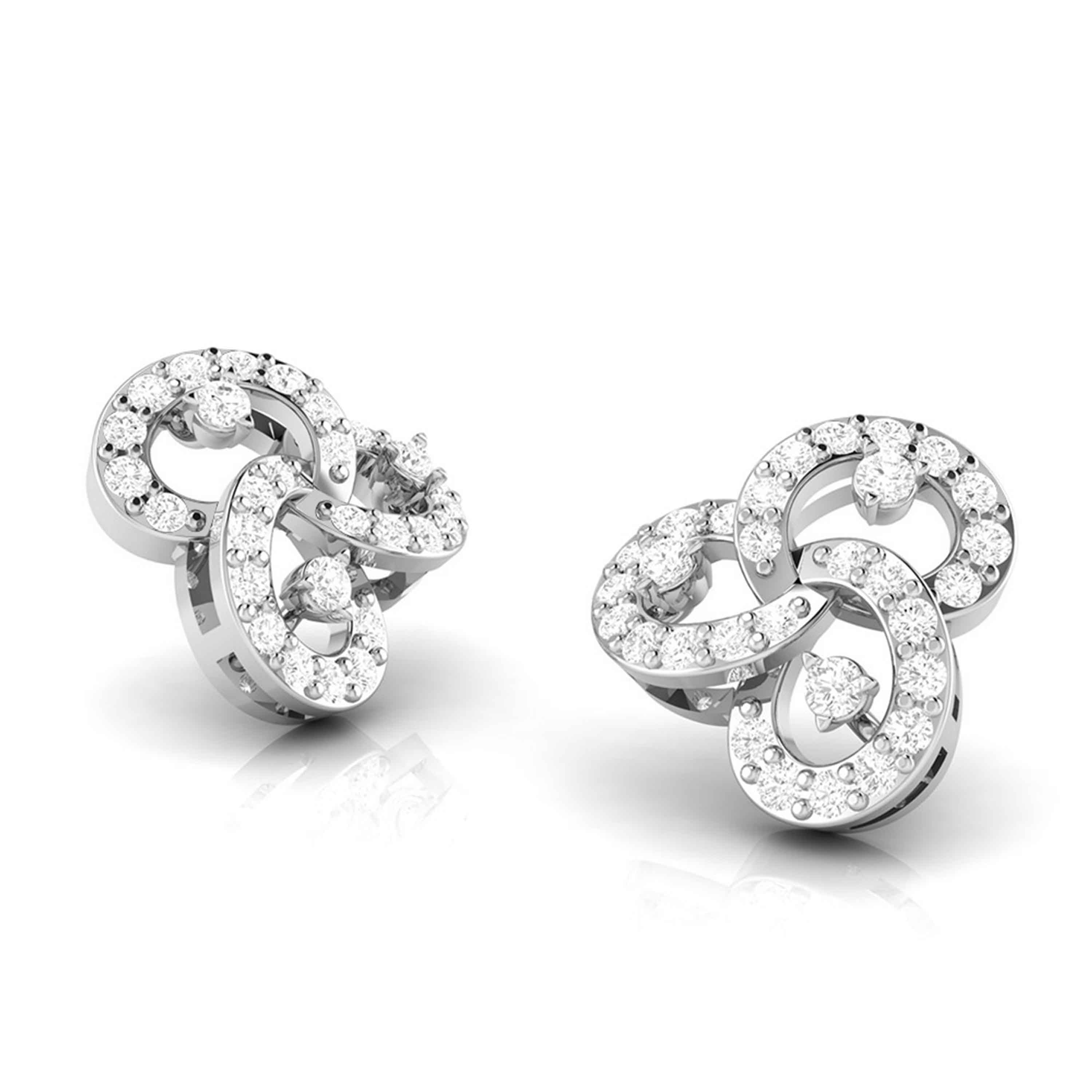 Platinum Earrings with Diamonds for Women JL PT E ST 2016