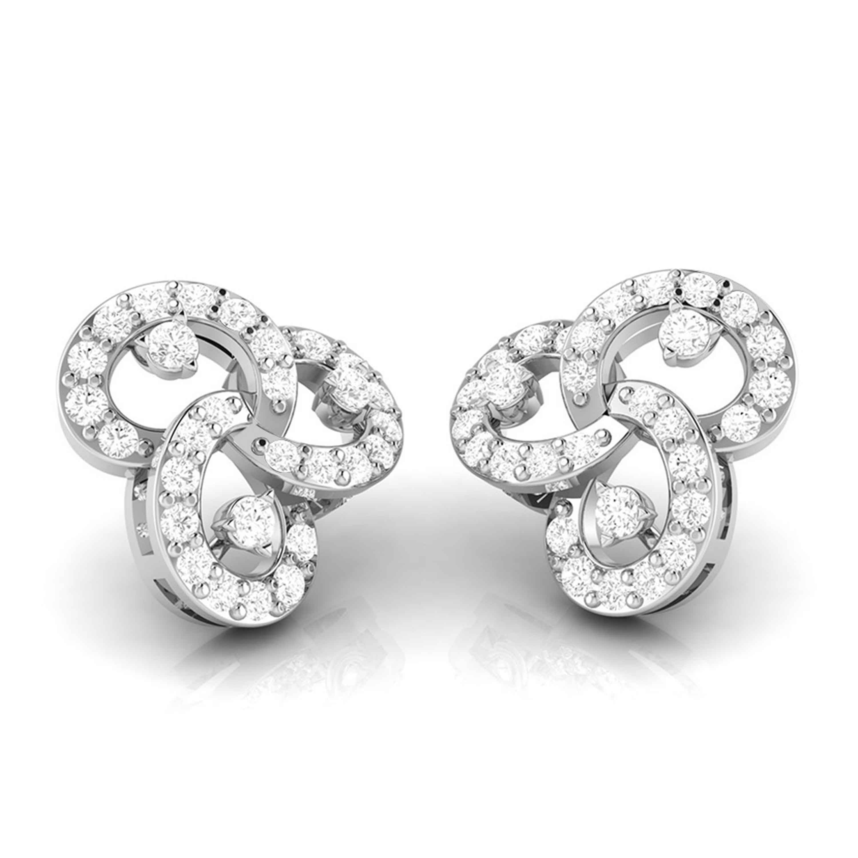 Platinum Earrings with Diamonds for Women JL PT E ST 2016