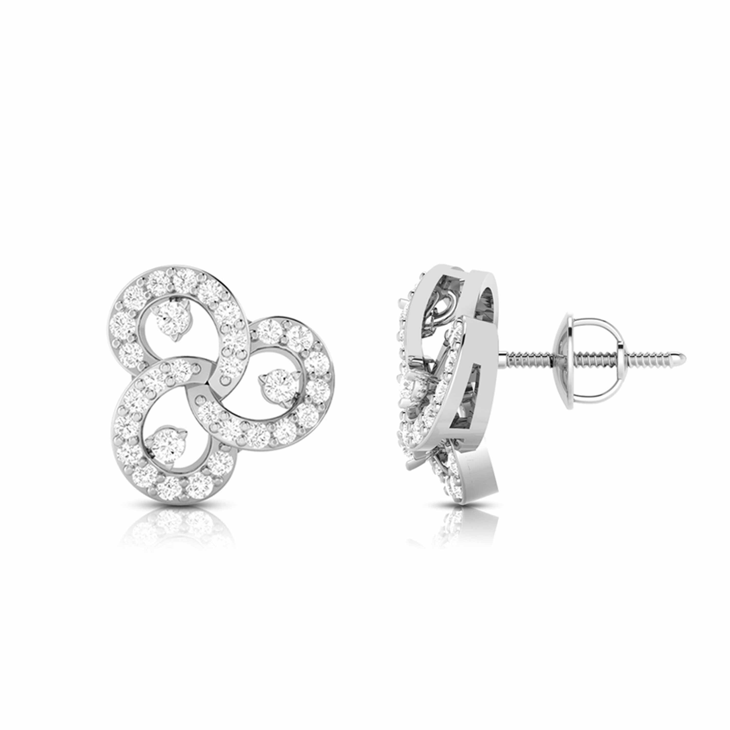 Platinum Earrings with Diamonds for Women JL PT E ST 2016