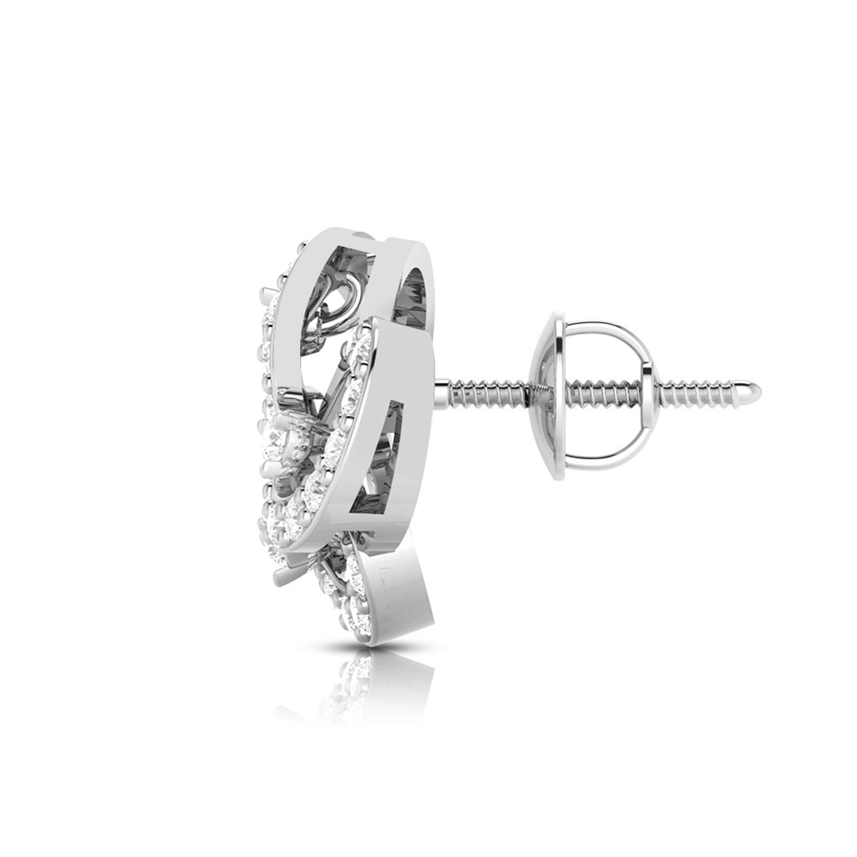 Platinum Earrings with Diamonds for Women JL PT E ST 2016