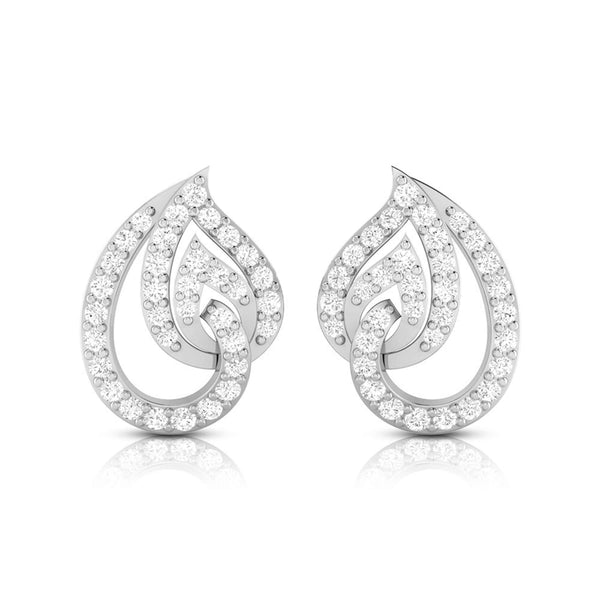 Beautiful Platinum Earrings with Diamonds for Women JL PT E ST 2027