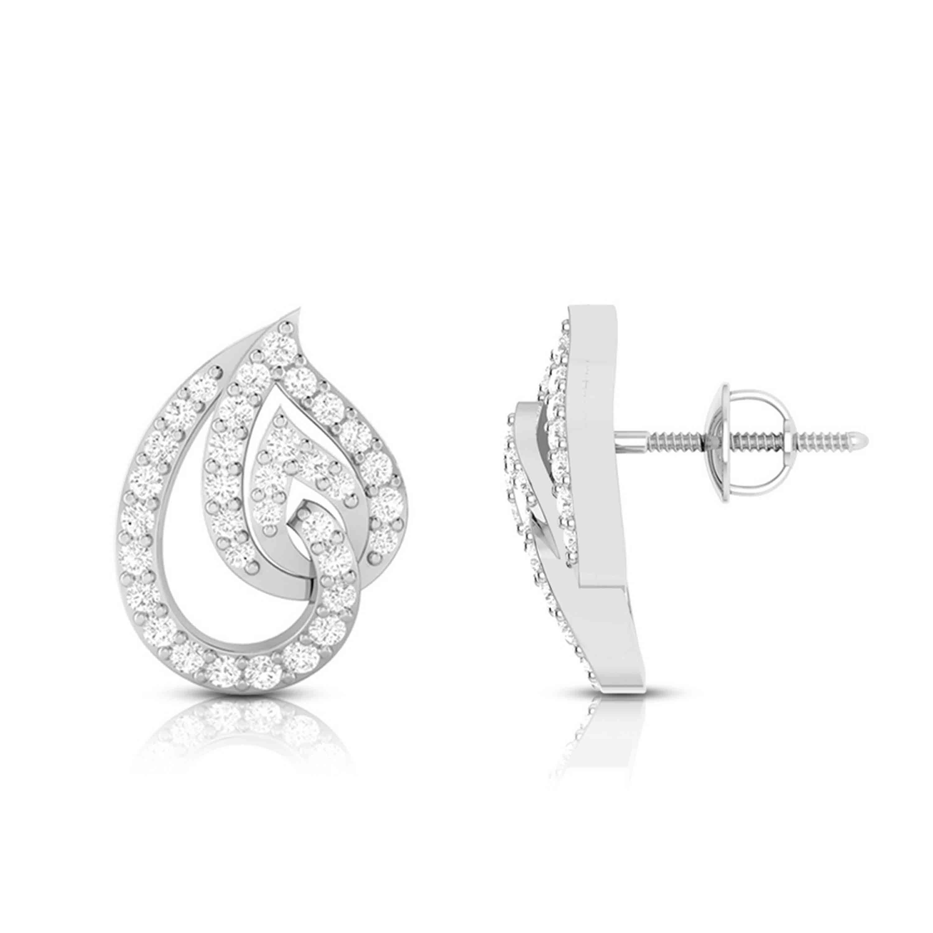 Platinum Earrings with Diamonds for Women JL PT E ST 2017
