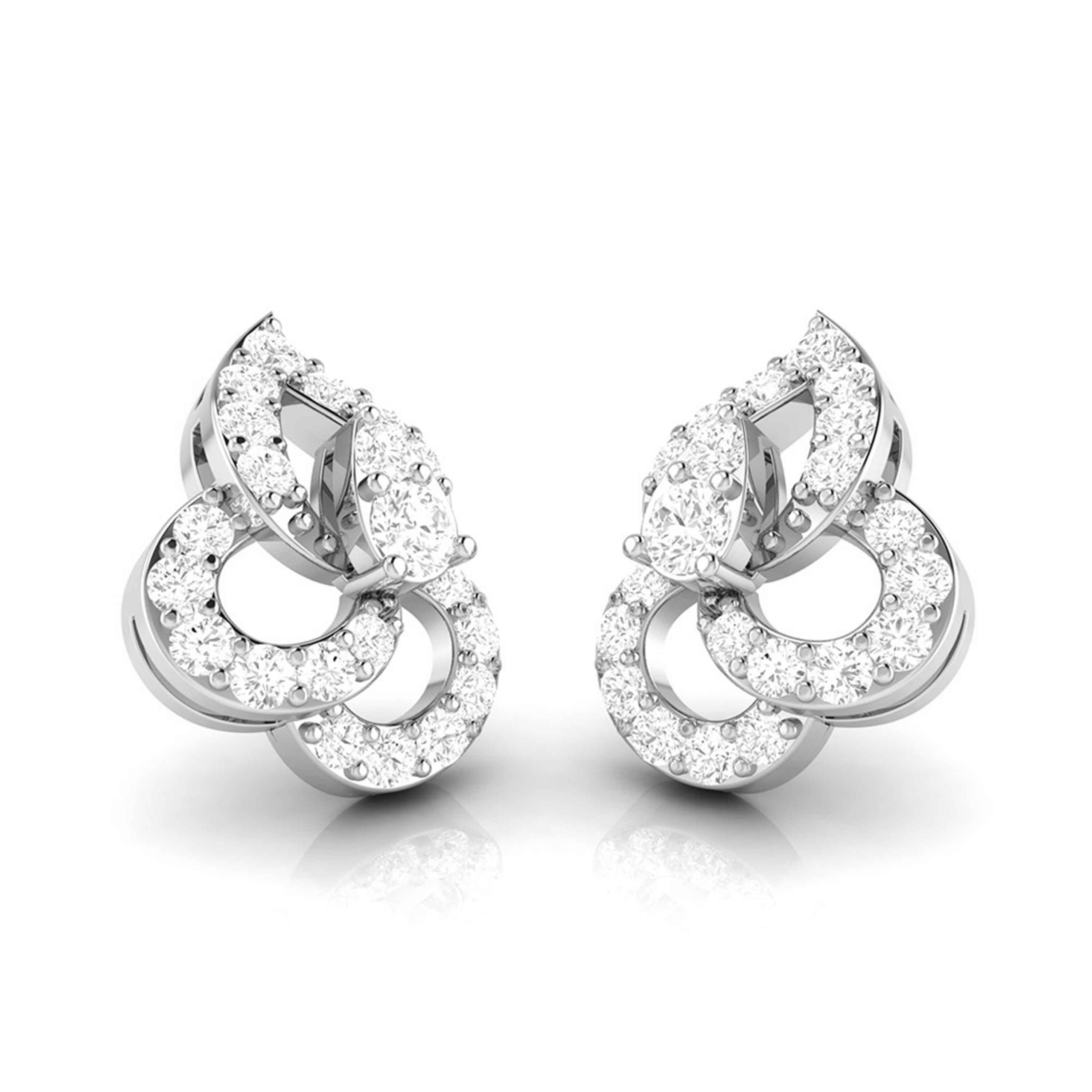 Beautiful Platinum Earrings with Diamonds for Women JL PT E ST 2019