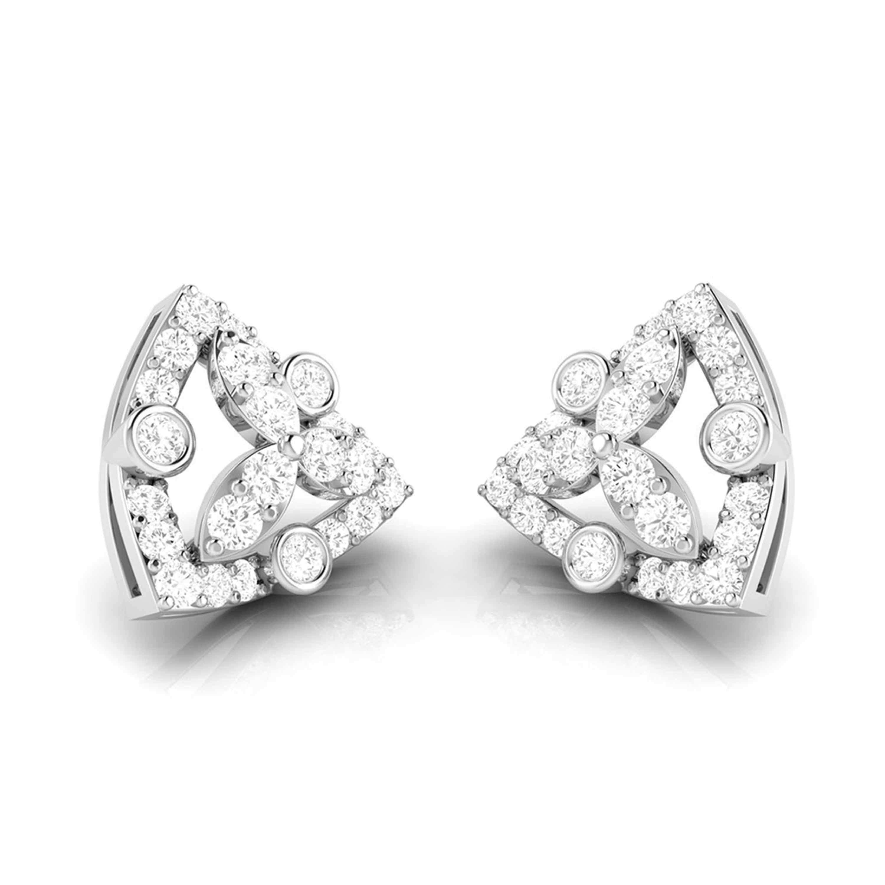 Beautiful Platinum Earrings with Diamonds for Women JL PT E ST 2025
