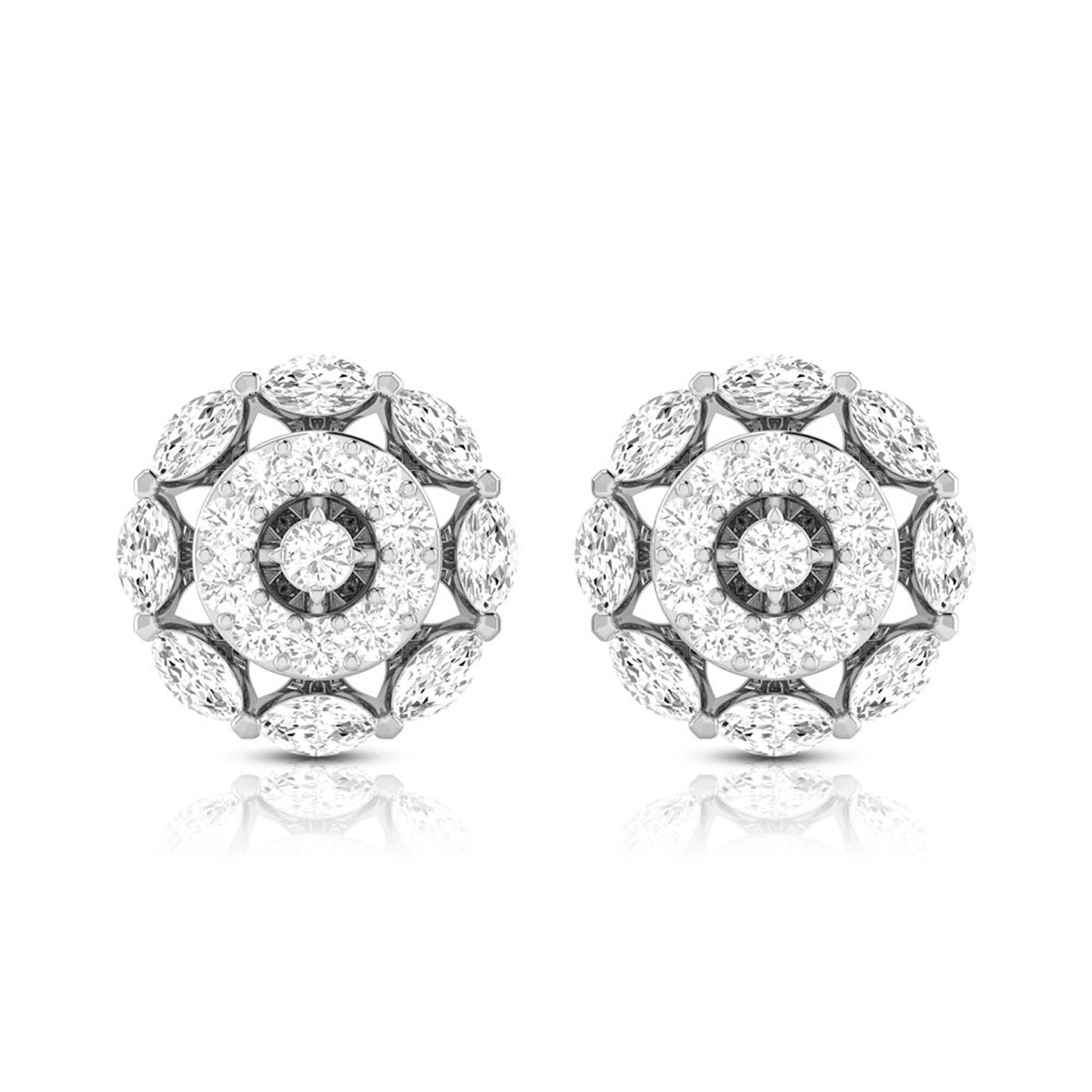Beautiful Platinum Earrings with Diamonds for Women JL PT E ST 2027  VVS-GH Jewelove.US