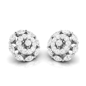 Beautiful Platinum Earrings with Diamonds for Women JL PT E ST 2027   Jewelove.US
