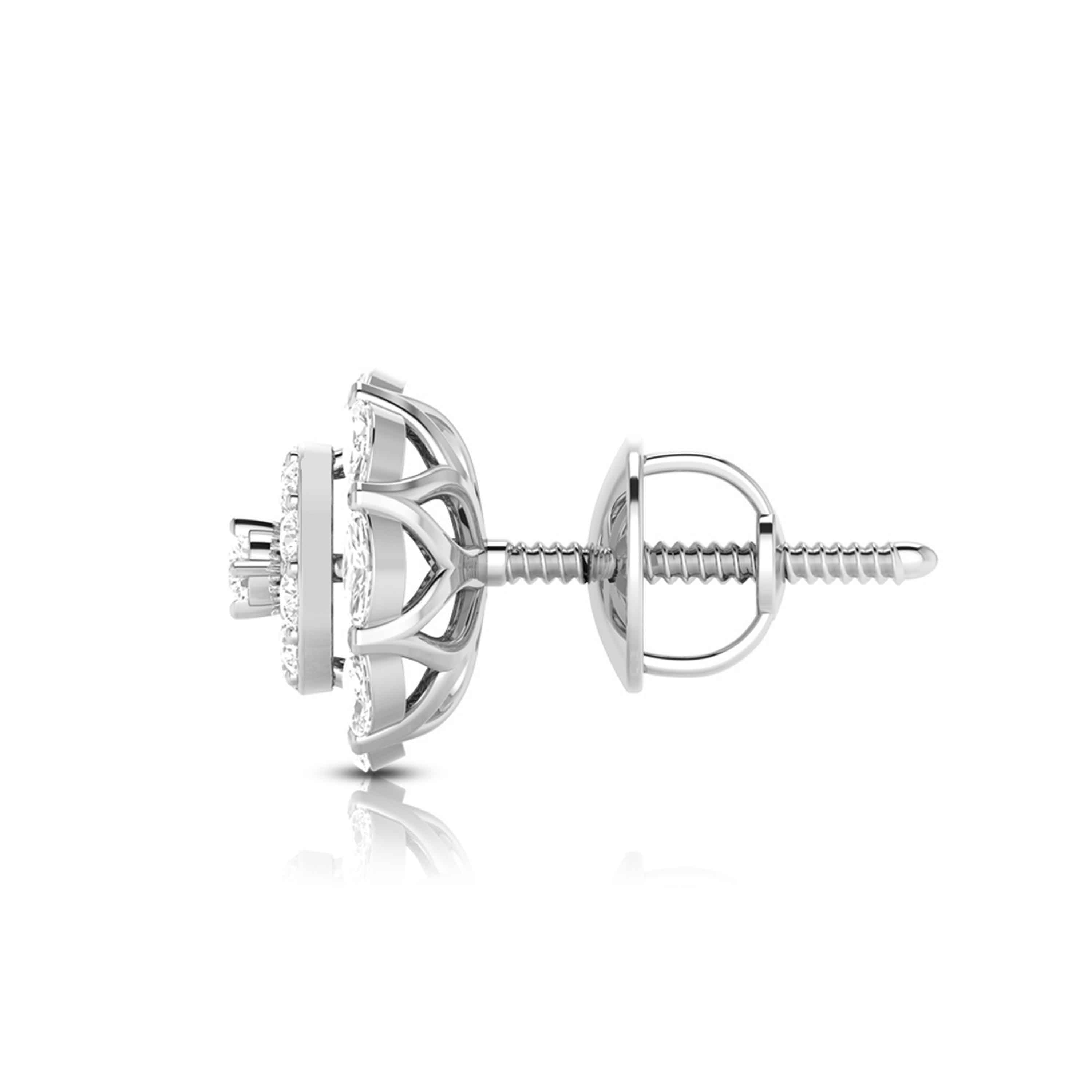 Beautiful Platinum Earrings with Diamonds for Women JL PT E ST 2027   Jewelove.US