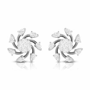 Beautiful Platinum Earrings with Diamonds for Women JL PT E ST 2028